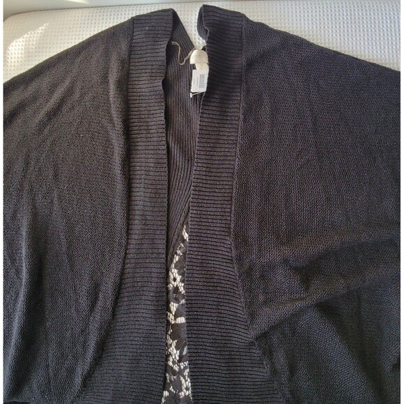 Chico's womens lace open cardigan sweater Black size 3 - Picture 11 of 12